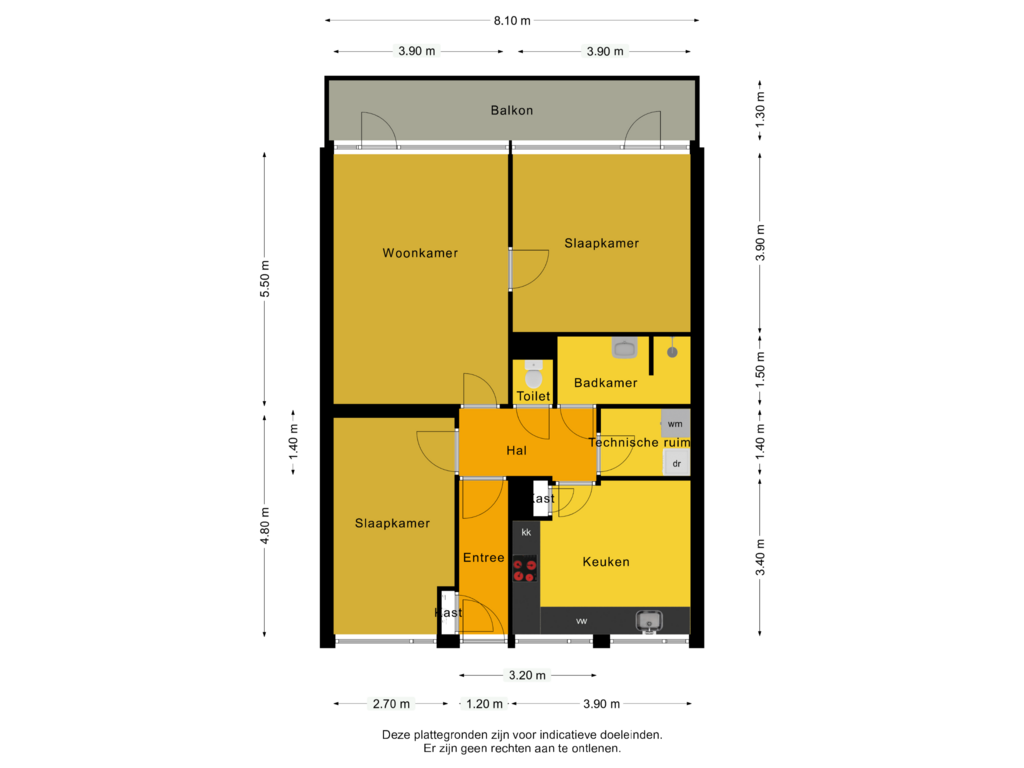 View floorplan of Appartement of Gamerslagplein 62