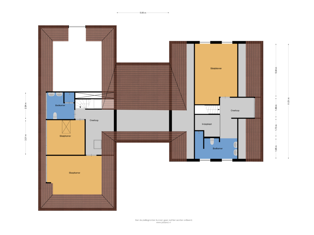 Bekijk plattegrond van 1e Verdieping van Marsweg 5