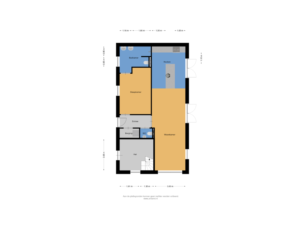 Bekijk plattegrond van Begane Grond Bijgebouw van Marsweg 5