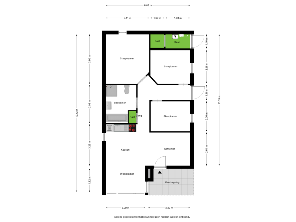 View floorplan of Begane grond of Rue du Bois du Four 7 A - bungalow 205