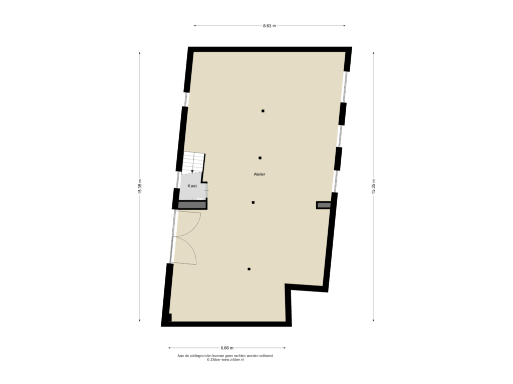 View floorplan of Atelier of Voorstad Sint Jacob 8