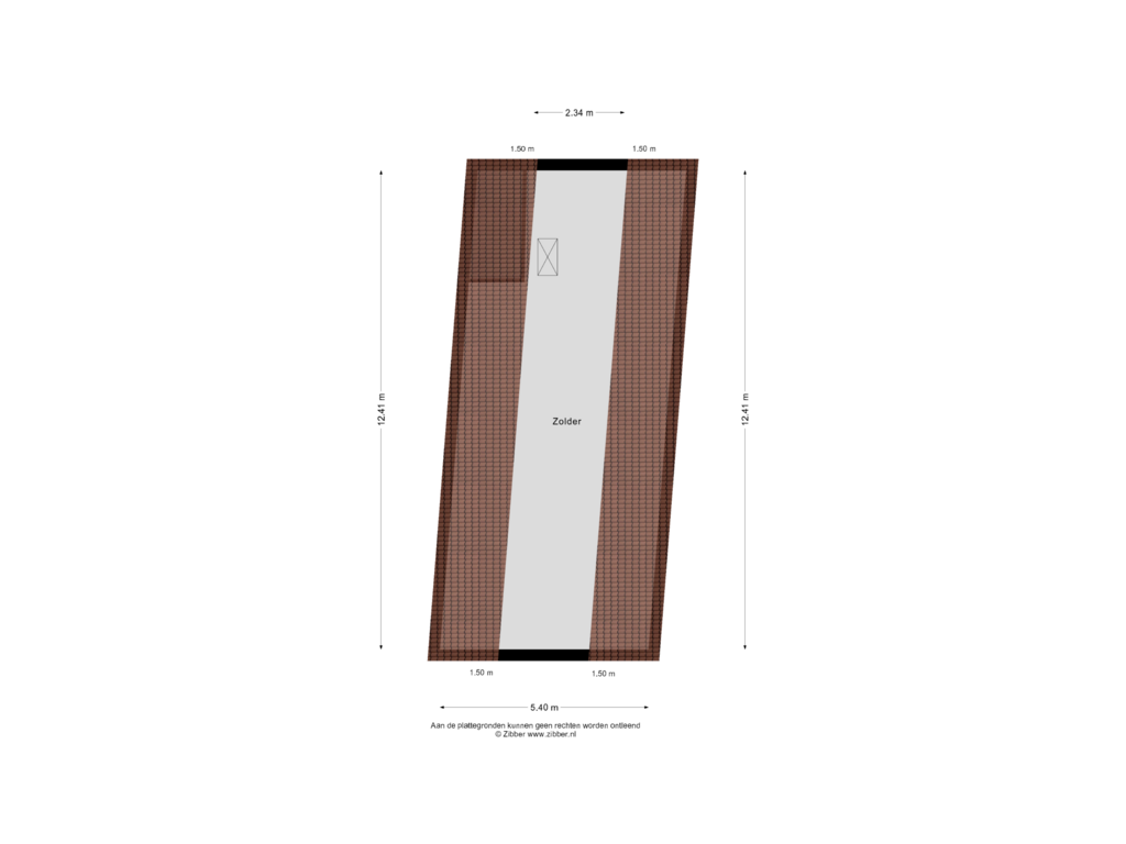 View floorplan of Tweede verdieping of Voorstad Sint Jacob 8