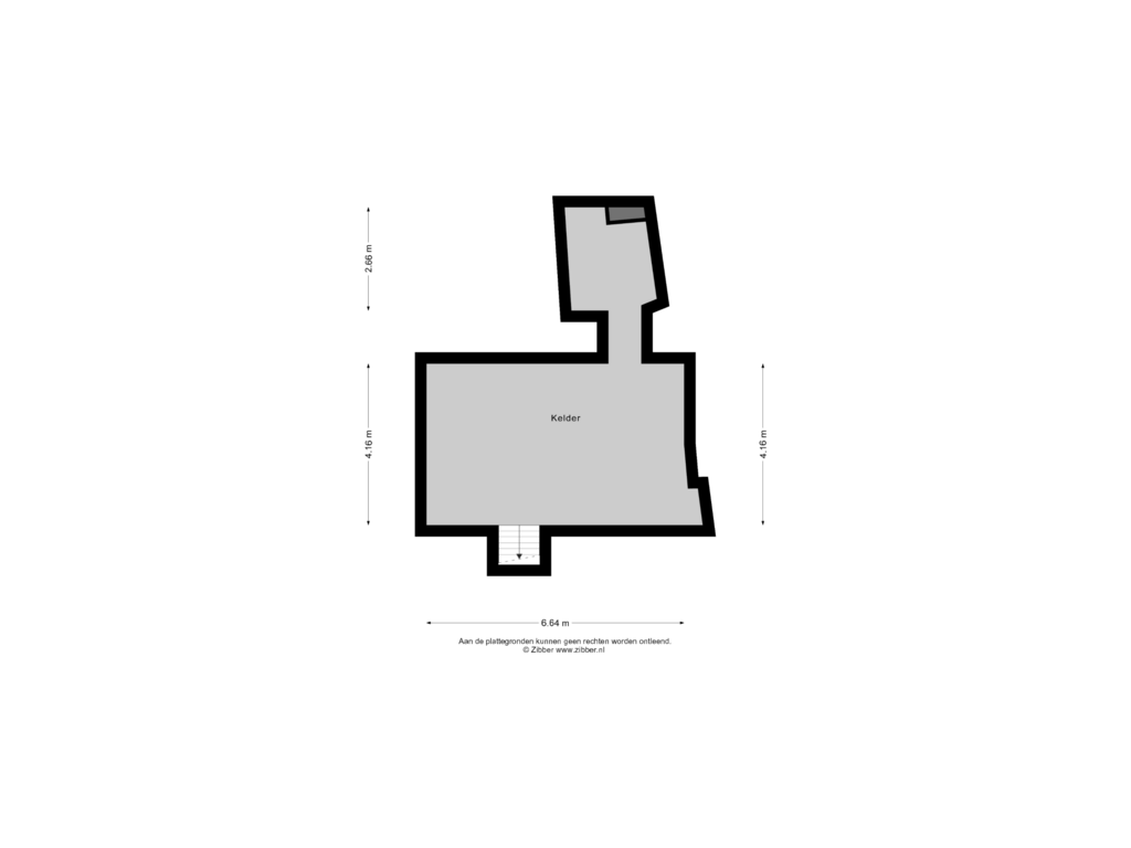 View floorplan of Kelder of Voorstad Sint Jacob 8