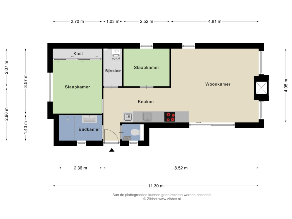 Bekijk plattegrond van Begane grond van Peuterdijk 50--68