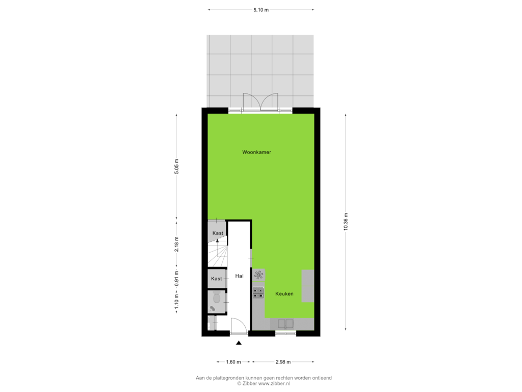 View floorplan of Begane grond of De Krom 245