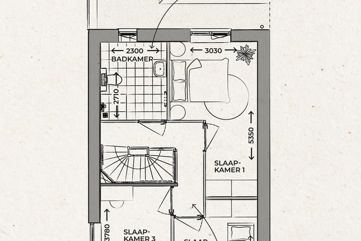 Bekijk foto 7 van 2/1 kapwoning (Bouwnr. 2)