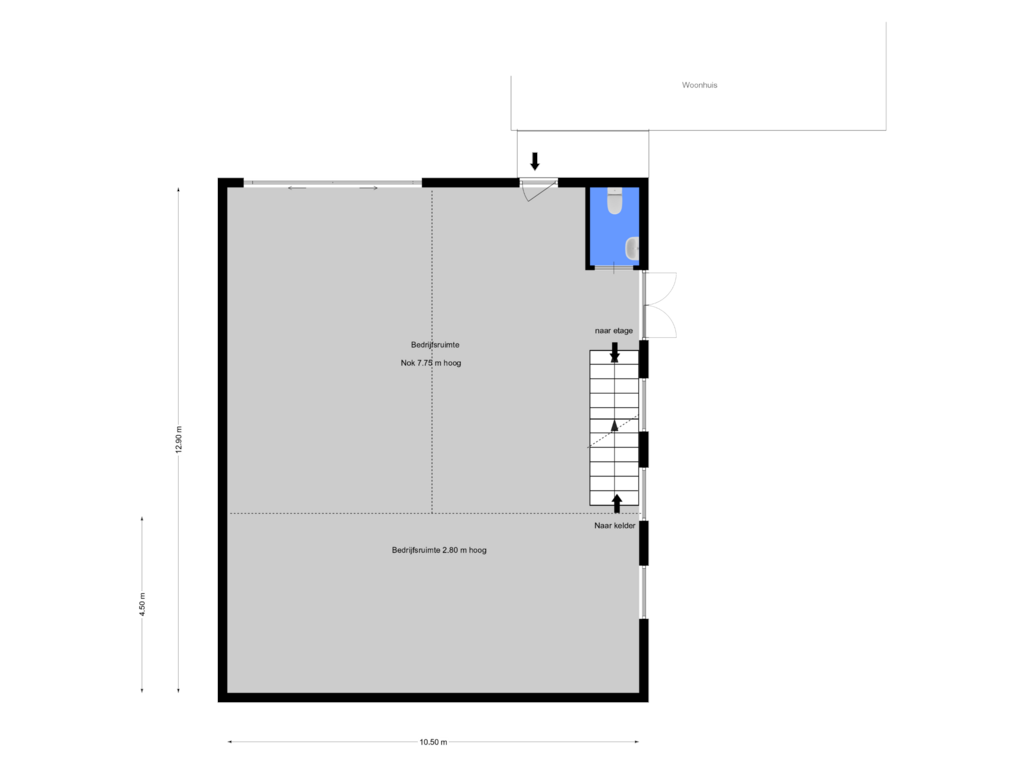 View floorplan of bedrijfsruimte bgg of Bramenberg 25