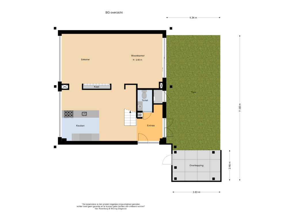 Bekijk plattegrond van BG overzicht van Keplerstraat 14-A