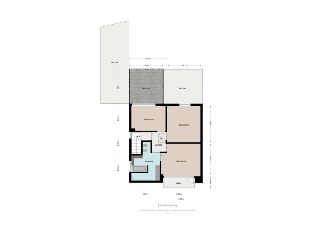 Bekijk plattegrond van Verdieping 1 van van Sonsbeecklaan 35