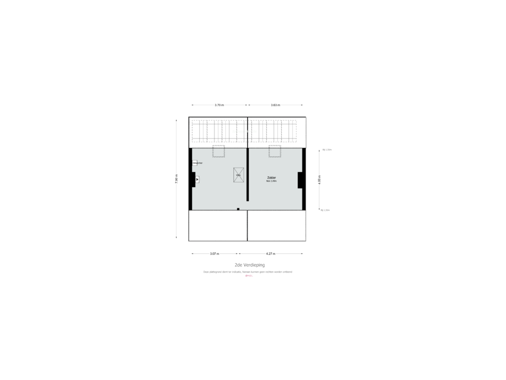 Bekijk plattegrond van Zolder van van Sonsbeecklaan 35