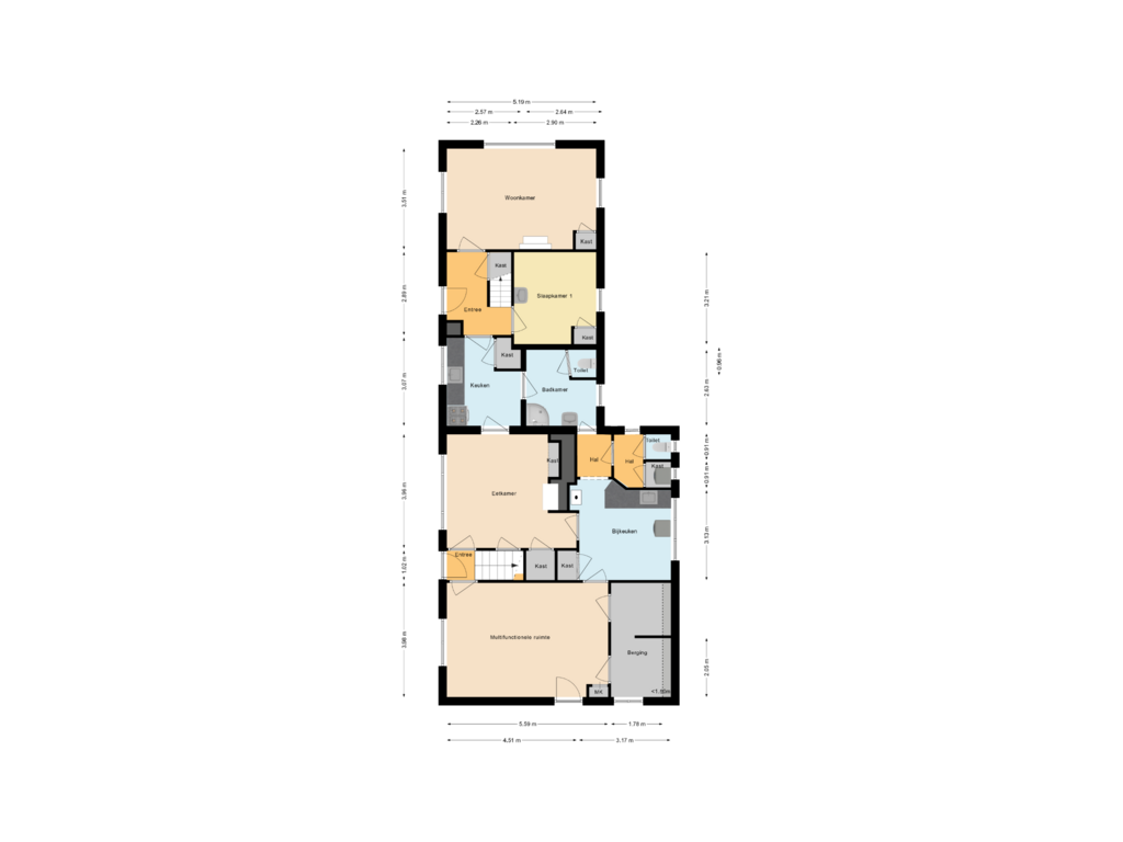 Bekijk plattegrond van Begane Grond van Grândyk 9