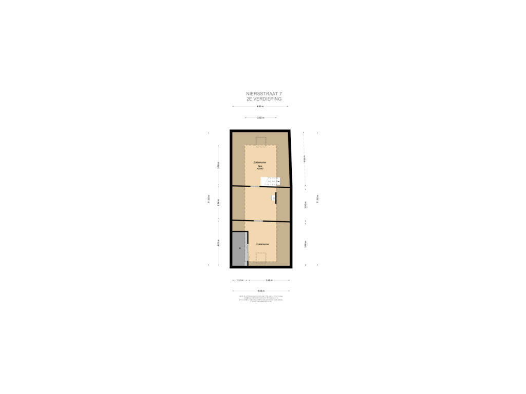 Bekijk plattegrond van 2E Verdieping van Niersstraat 7