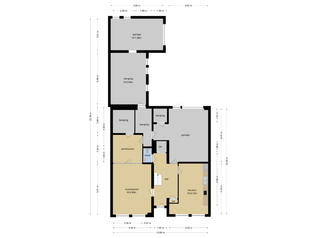 Bekijk plattegrond van Begane grond van Rooijsestraat 62