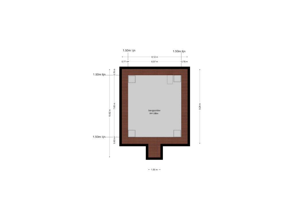 Bekijk plattegrond van 3e  verdieping van Rooijsestraat 62