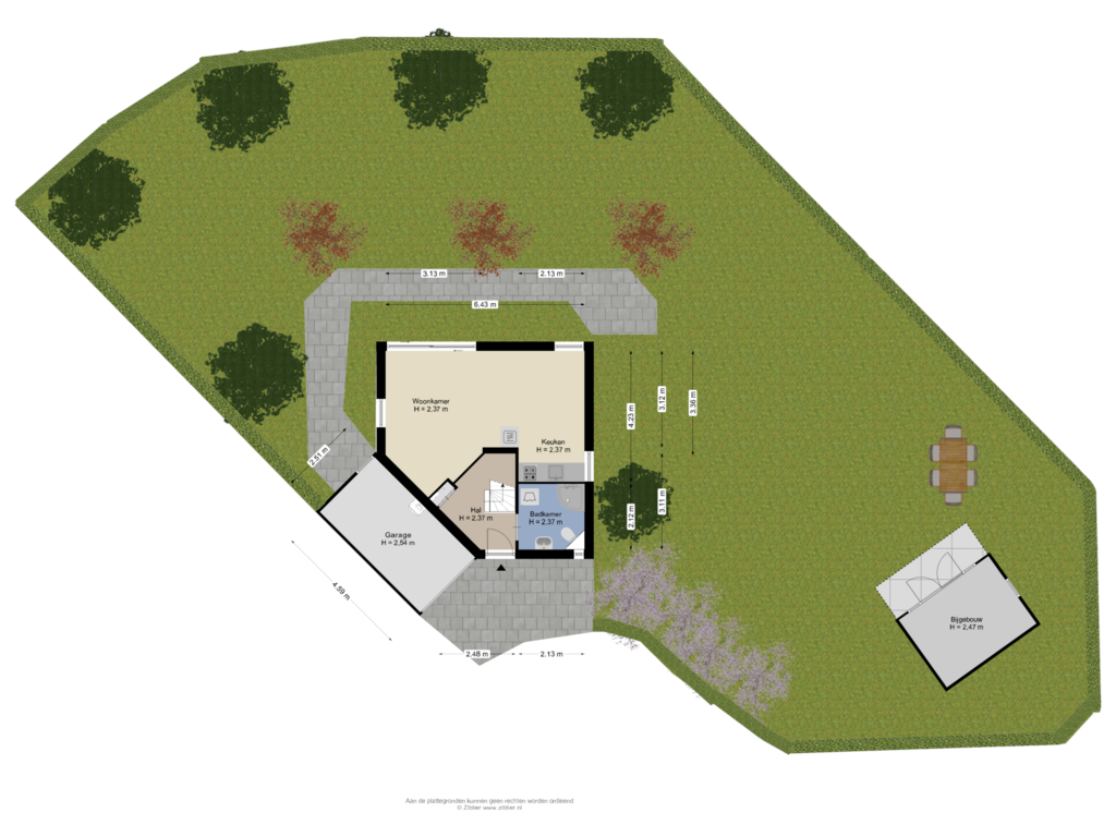 View floorplan of Begane grond - Tuin of Noordzeepark-Haringvliet 87