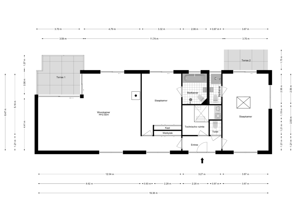 View floorplan of Woonboot of Ranonkelkade 4-N