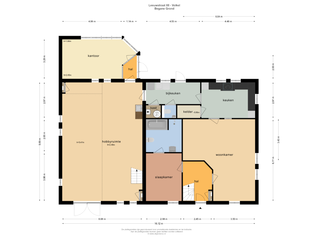 View floorplan of Begane Grond of Leeuwstraat 88