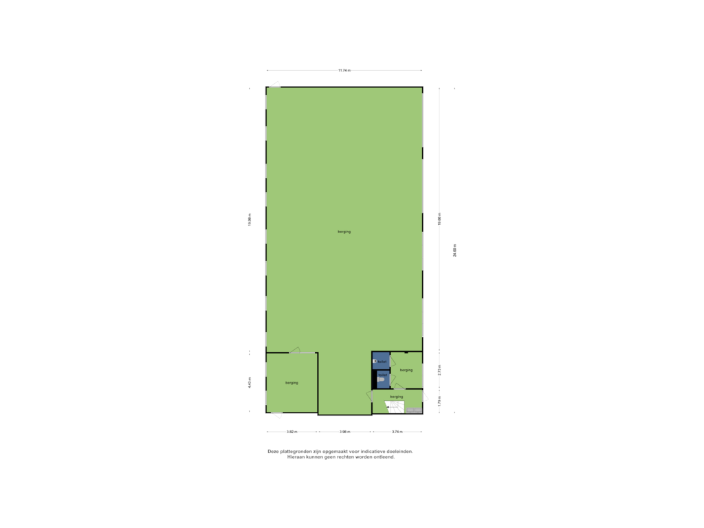 View floorplan of berging BG of Noorddammerweg 99