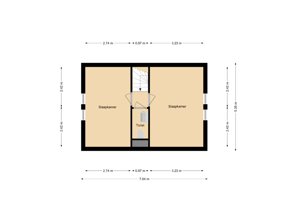 View floorplan of Floor 1 of De Rug 3-002