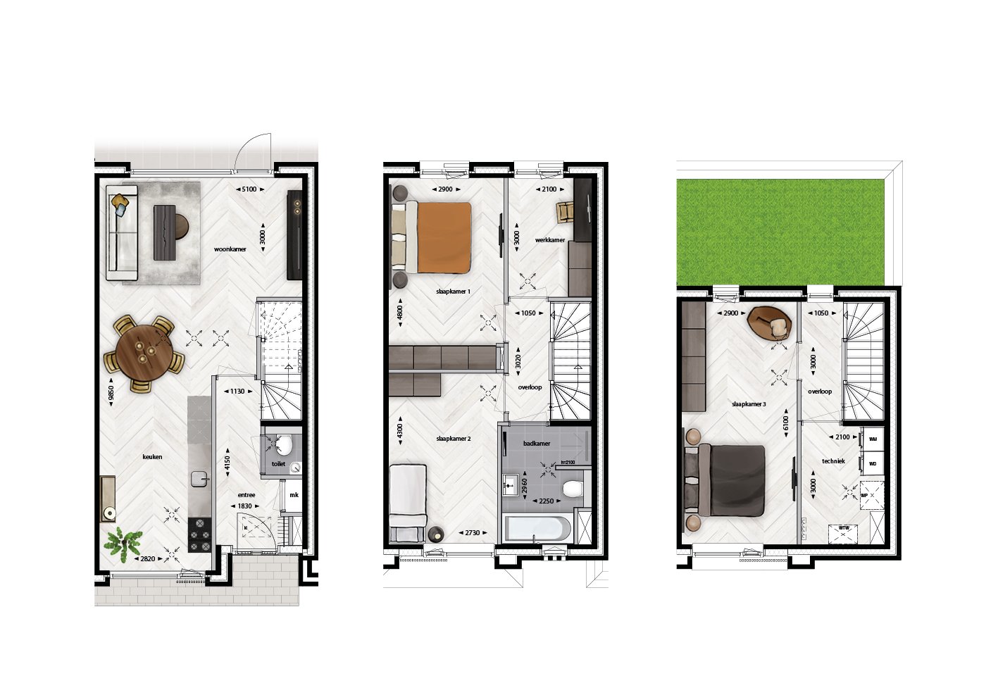 View photo 4 of Eureka! Village Type 3P - Tussenwoning (Bouwnr. 3.44)