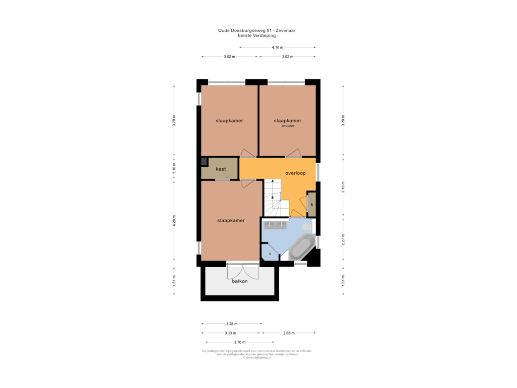 Bekijk plattegrond van Eerste Verdieping van Oude Doesburgseweg 81