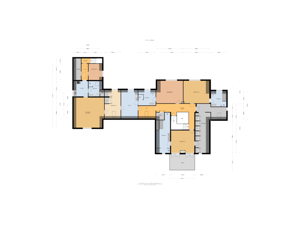 View floorplan of Eerste verdieping of Vurenboomweg 2-& 4