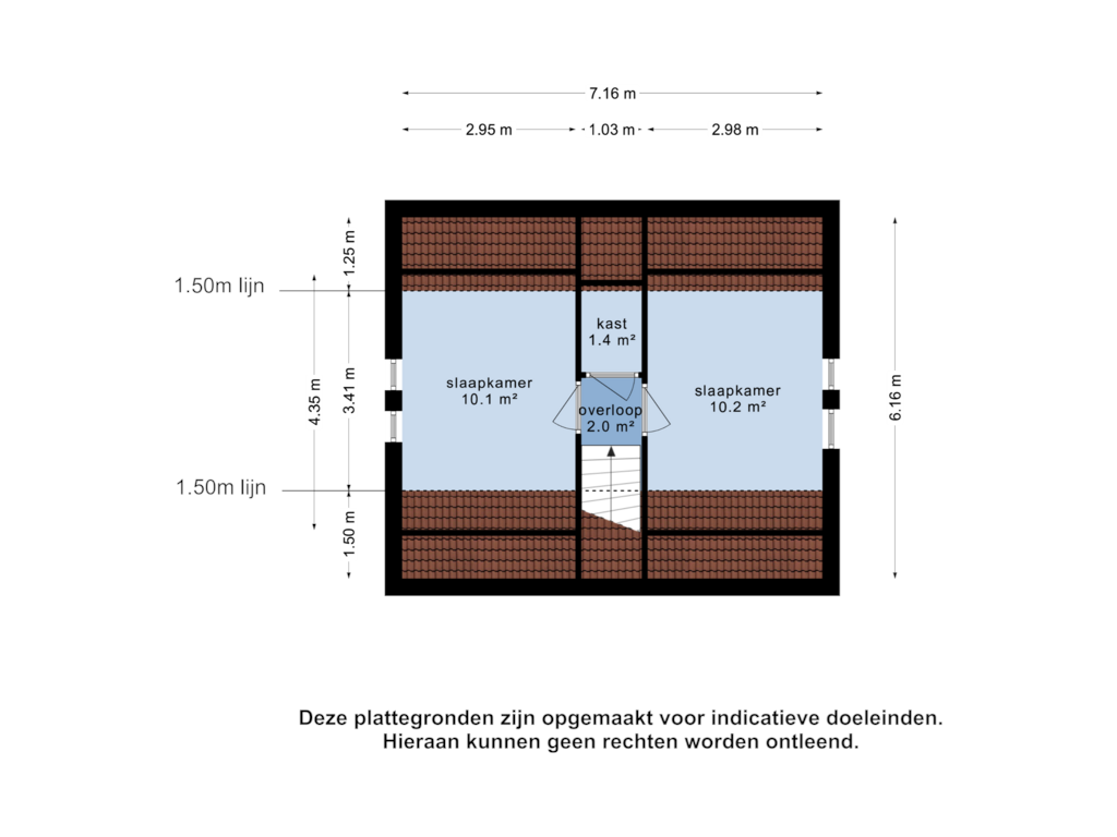 Bekijk plattegrond van 1e verdieping van Hof van Halenweg 2-269