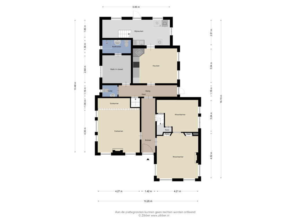 View floorplan of Begane grond of C.G.Wiegersweg 17