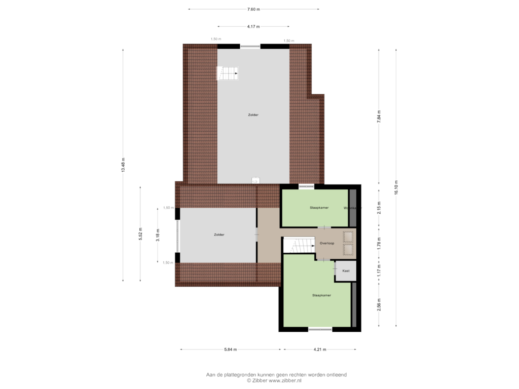 View floorplan of Eerste verdieping of C.G.Wiegersweg 17