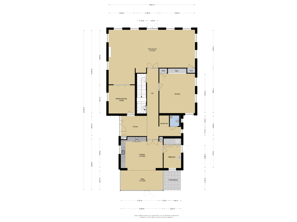 Bekijk plattegrond van Begane grond van Voordijk 379