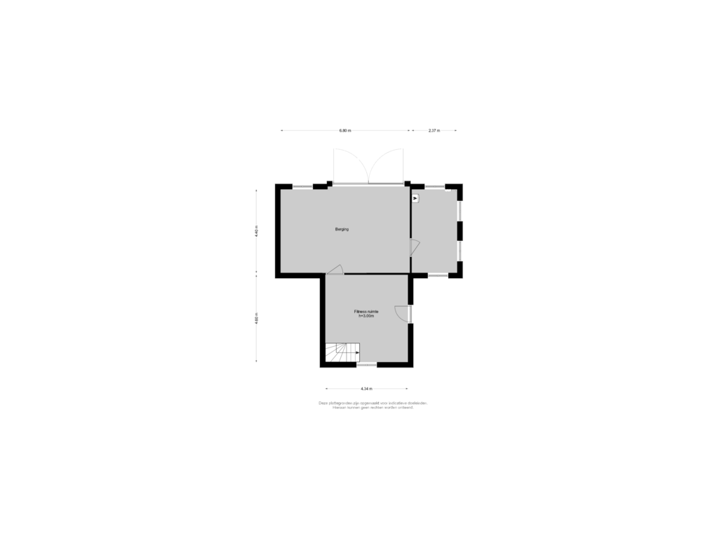 Bekijk plattegrond van Bijgebouw Begane grond van Voordijk 379