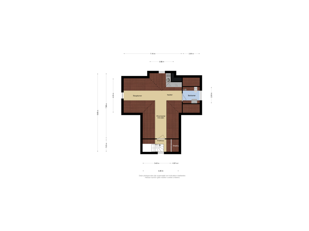 Bekijk plattegrond van Bijgebouw Verdieping 1 van Voordijk 379