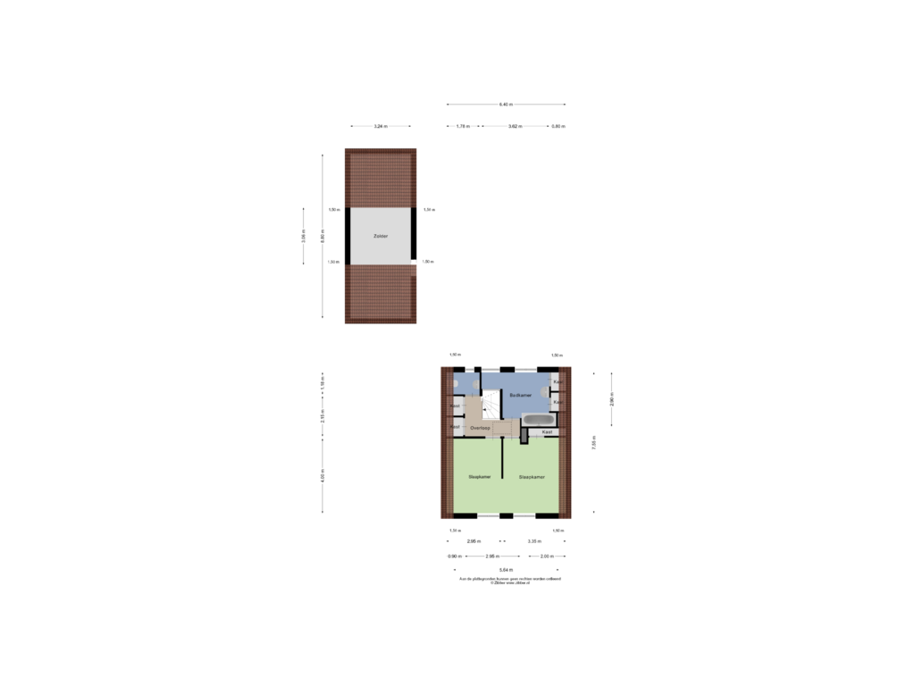 View floorplan of Eerste verdieping of Oude Prinsenweg 18