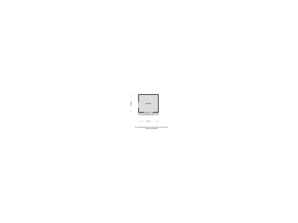 View floorplan of Berging 2 of Oude Prinsenweg 18