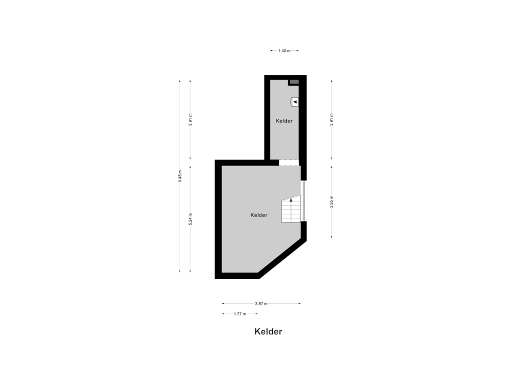 Bekijk plattegrond van Kelder van Julianalaan 4