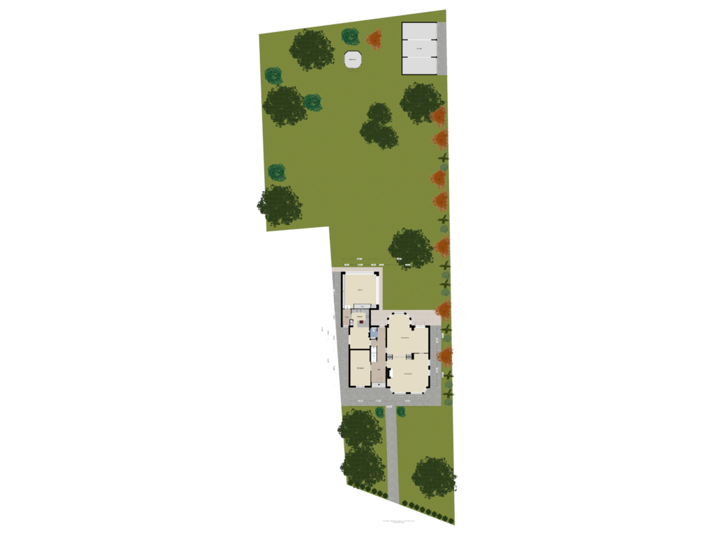 Bekijk plattegrond van Begane grond met tuin van Grotestraat 97