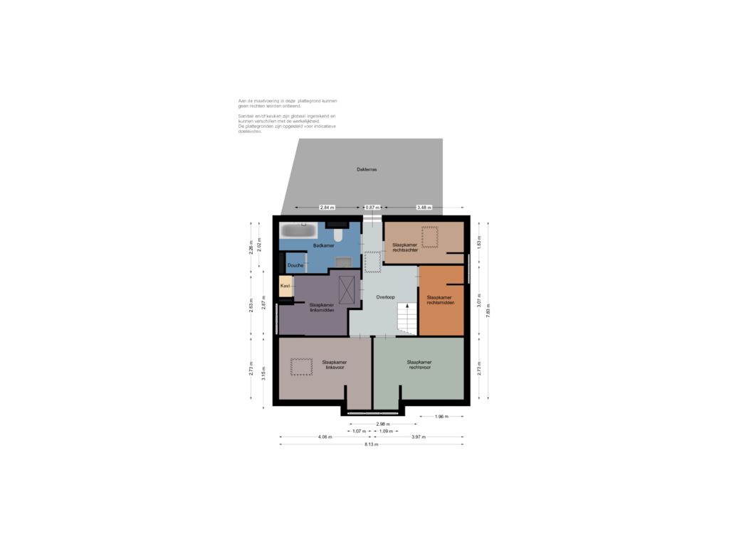 View floorplan of Eerste verdieping of Winterstraat 4