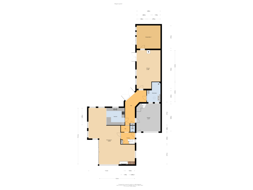 View floorplan of Begane grond of Huizerstraatweg 16-F