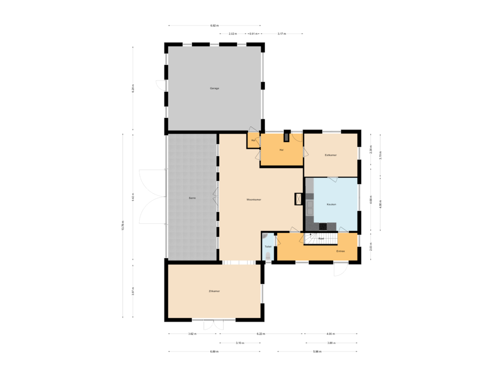 View floorplan of Begane grond of Mosselsepad 14