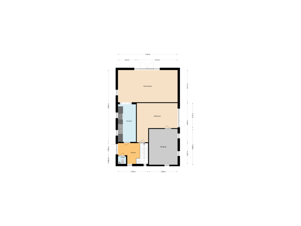 View floorplan of Bijgebouw of Mosselsepad 14