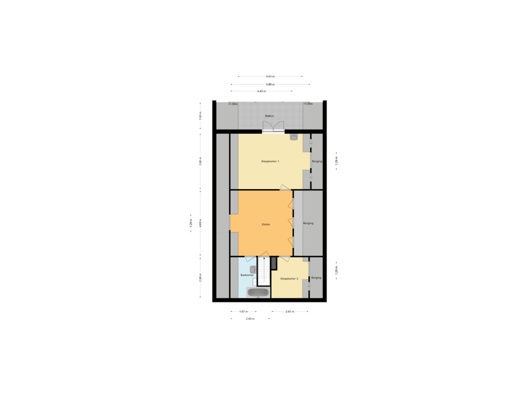 View floorplan of Bijgebouw verdieping of Mosselsepad 14