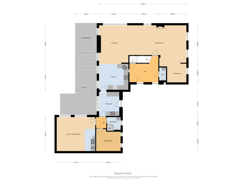 Bekijk plattegrond van Begane Grond van Engweg 44-A