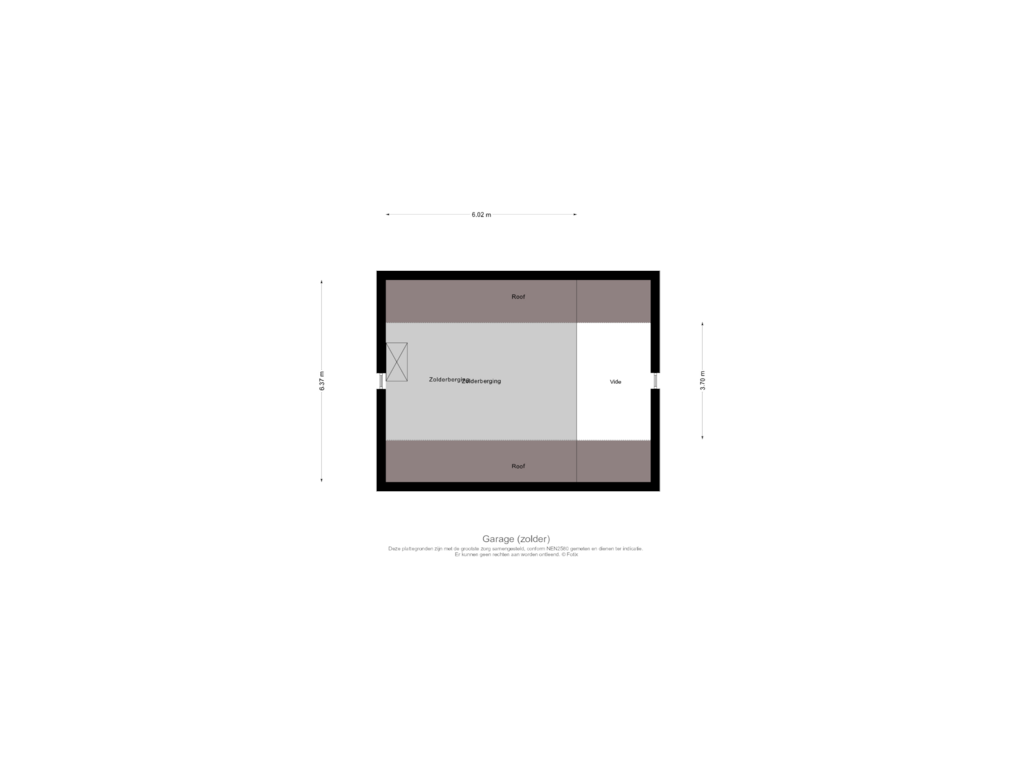 Bekijk plattegrond van Garage (zolder) van Engweg 44-A
