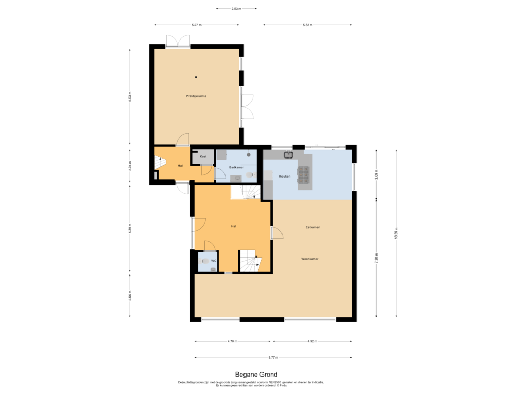 Bekijk plattegrond van Begane Grond van Arnhemseweg 17