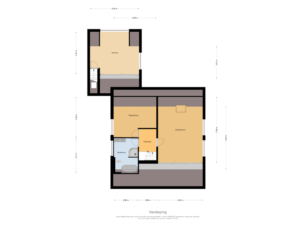 Bekijk plattegrond van Verdieping van Arnhemseweg 17