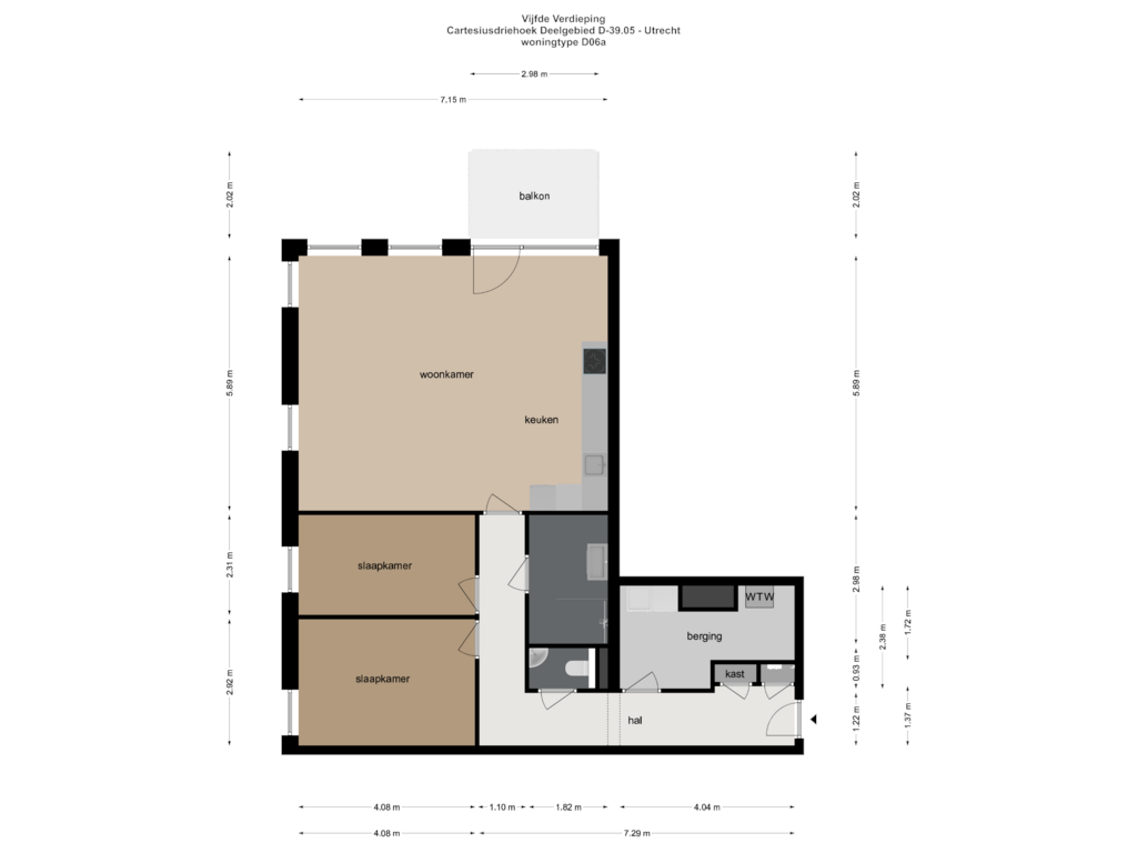 View floorplan of Type D06a of Cobana - Appartement (Bouwnr. D-31.04)