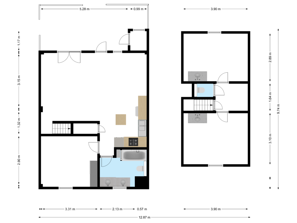 View floorplan of First floor (copy) of Molenheidestraat 7 77