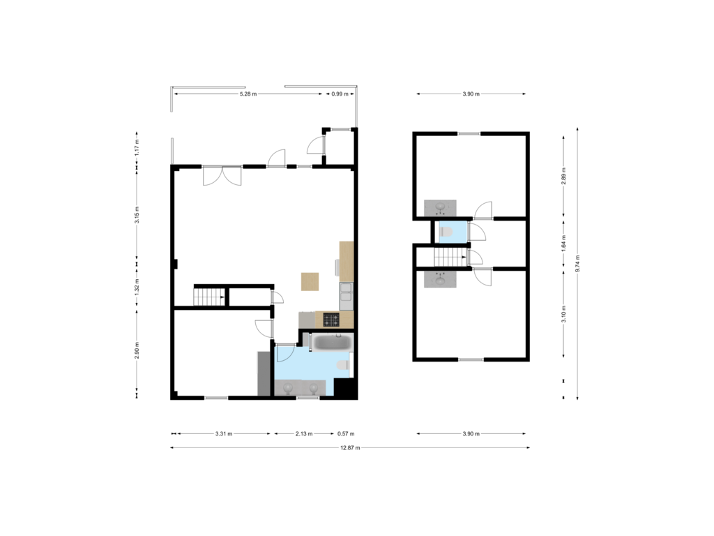 View floorplan of First floor (copy) of Molenheidestraat 7 83