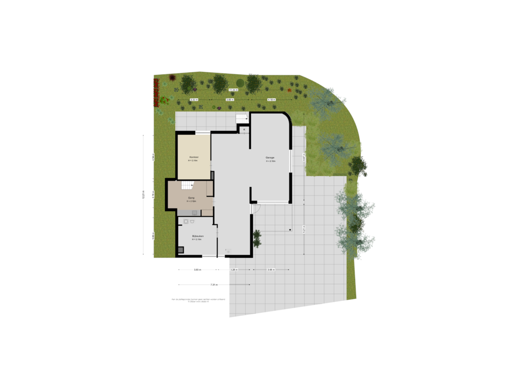 Bekijk plattegrond van Souterrain tuin van Isaäc da Costastraat 81