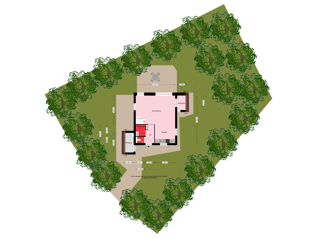 View floorplan of Begane grond Tuin of De Rug 3-35